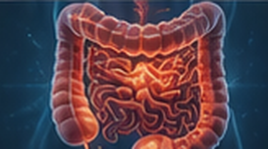 Digestive system visualization representing gut health and inflammation