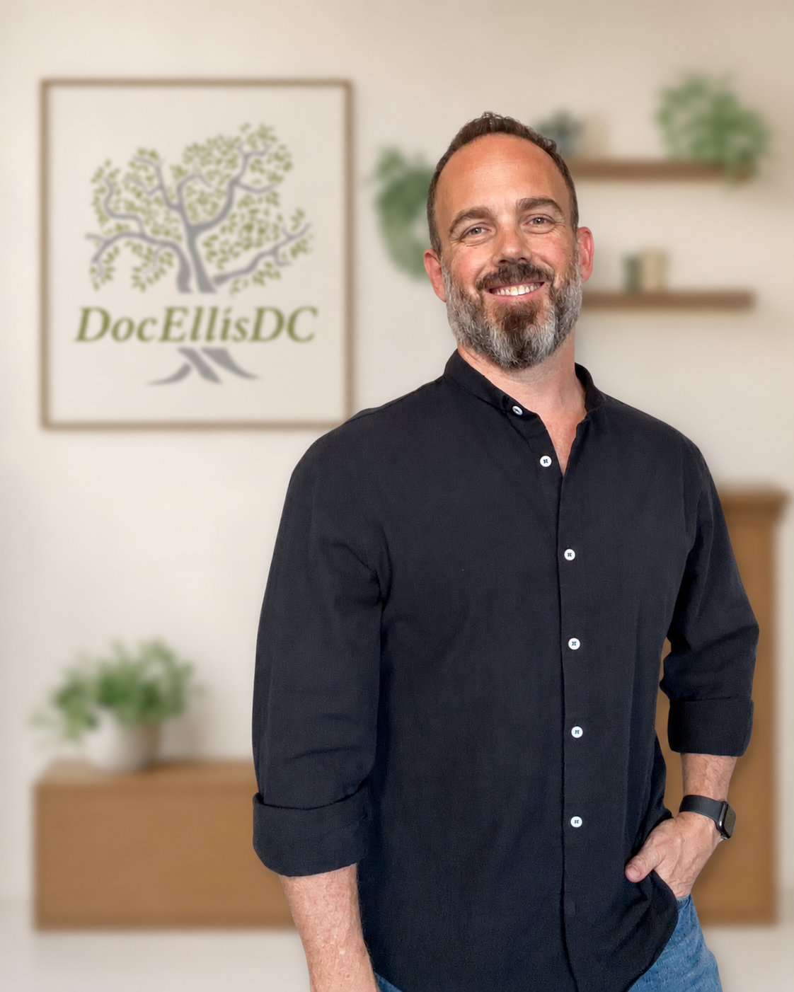 Dr. Jeremy Ellis in a modern wellness consultation setting