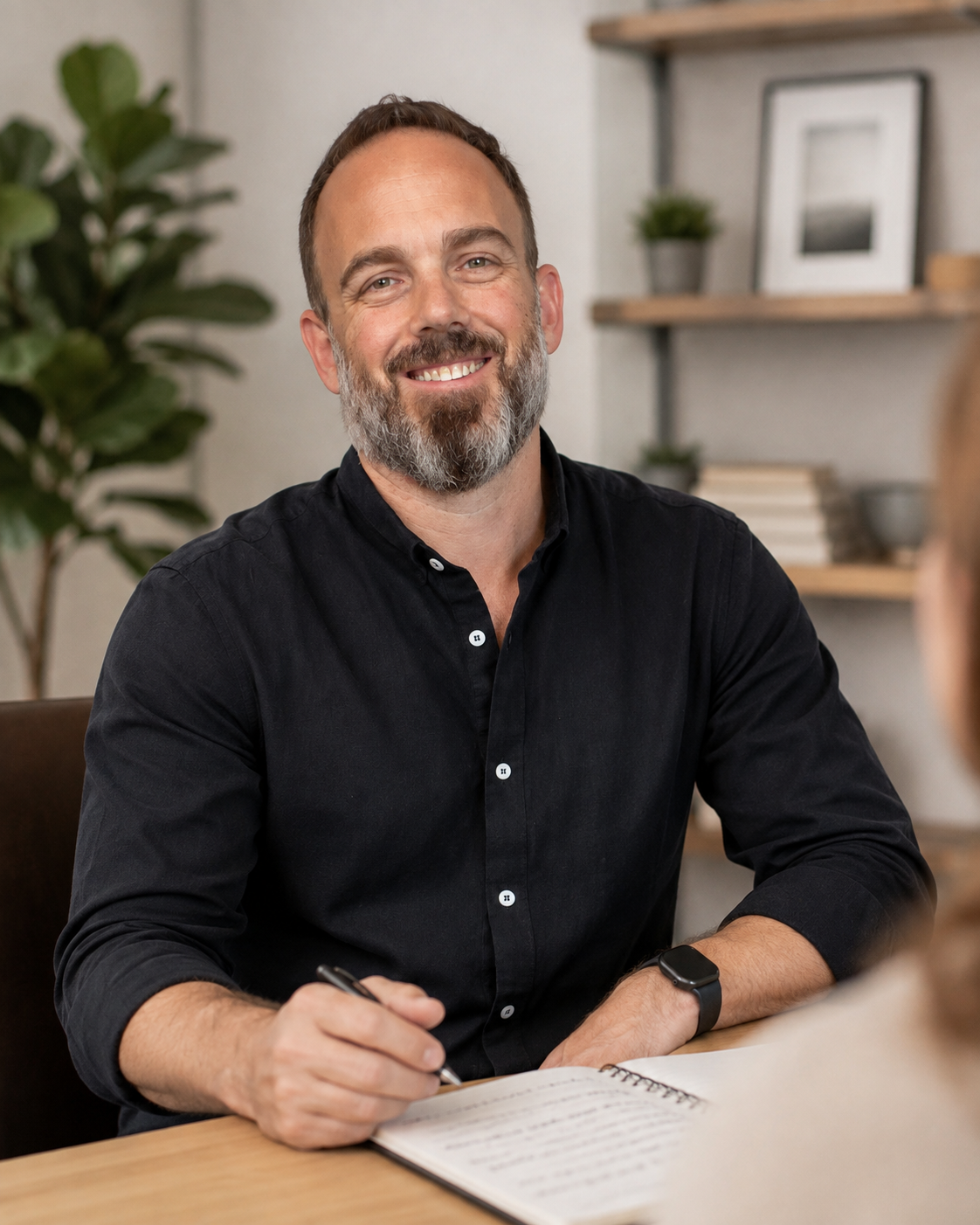 Dr. Jeremy Ellis discussing protein, muscle, metabolism, and weight-loss goals during a consultation